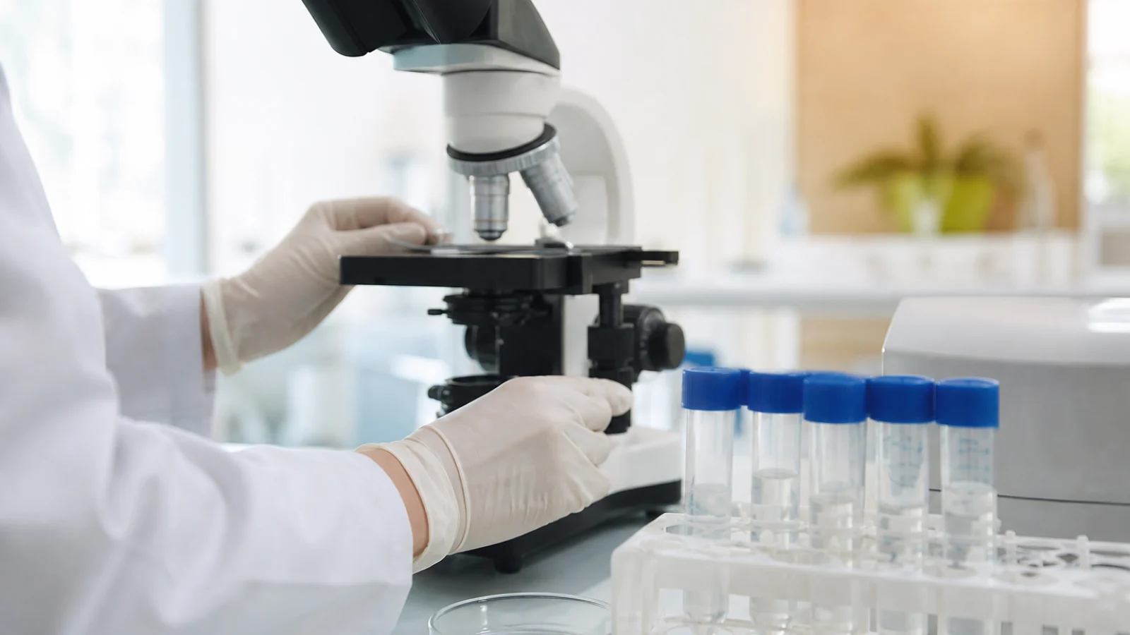Androloji laboratuvarında sperm değerlendirmesi